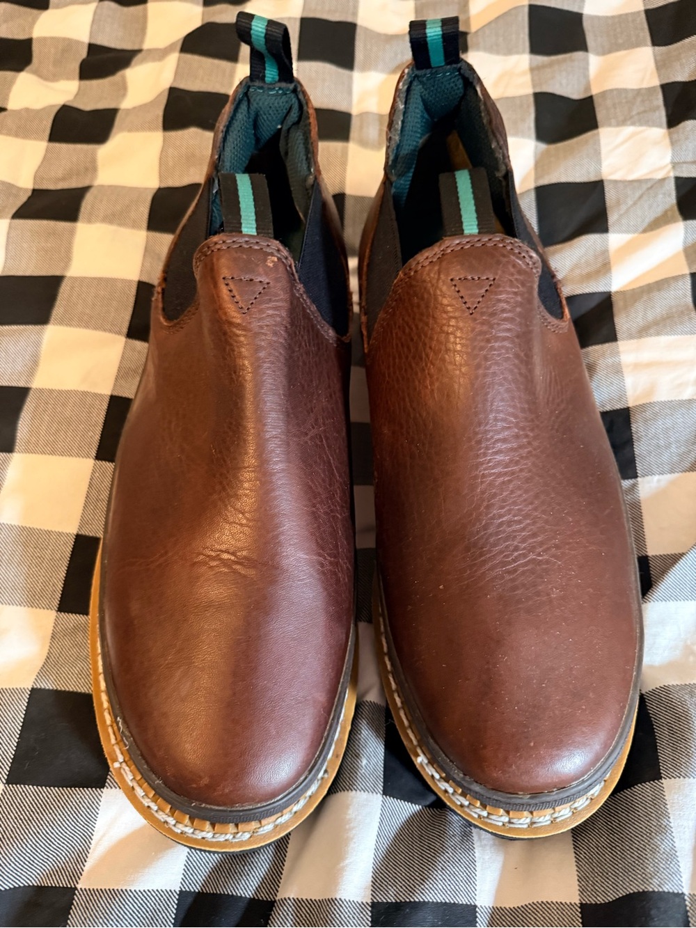 Georgia Boot Men's Brown Leather Slip-On Romeos